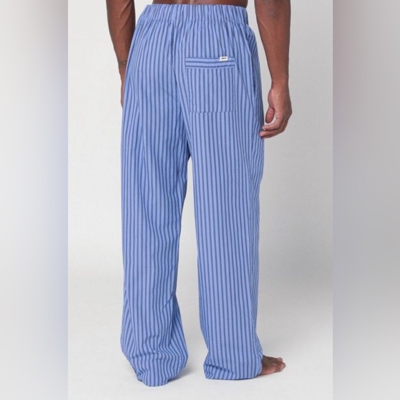 Tekla stripped blue and gray pajama trousers men’s - Picture 10 of 10